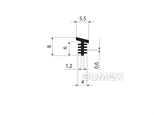 GUMMIPROFILE T-FORM - EPDM